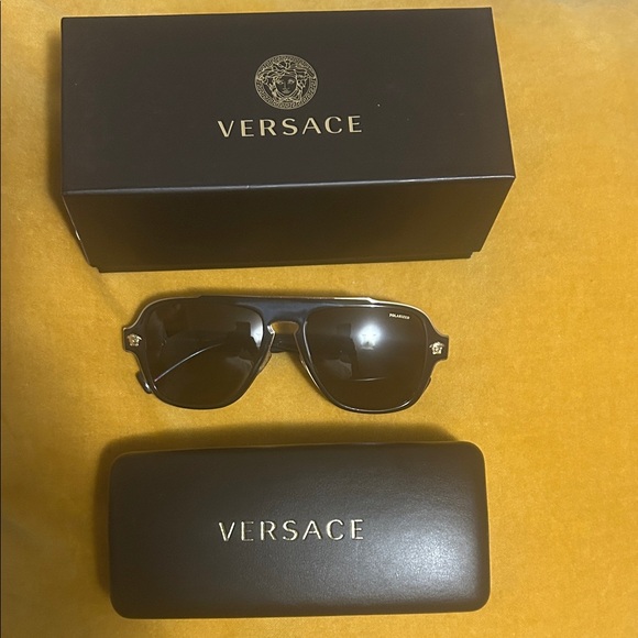 Versace Accessories - Versace Black Designer Sunglasses